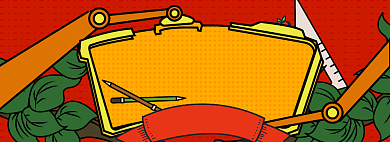 开学总动员海报banner背景