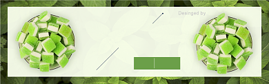绿色清新零食糖果薄荷糖促销banner背景