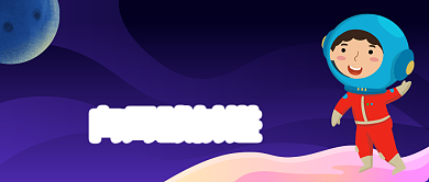 人类月球创意插画公众号首图背景