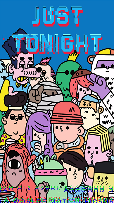 卡通人物吉他谱宣传海报背景