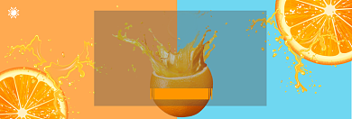 百分百天然橙子淘宝banner背景