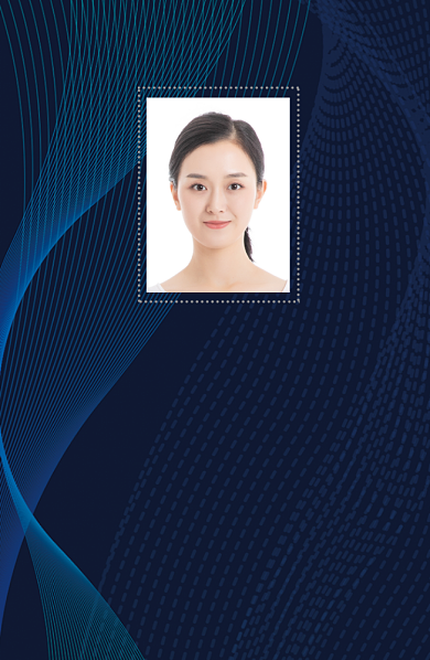 蓝色动感线条工作证背景