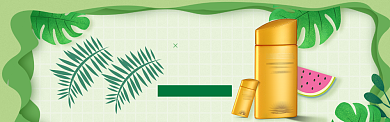 夏天购物打折清凉西瓜化妆banner背景