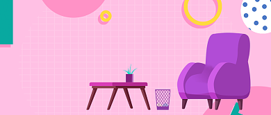 清新扁平装饰房地产广告微信公众号素材图片背景