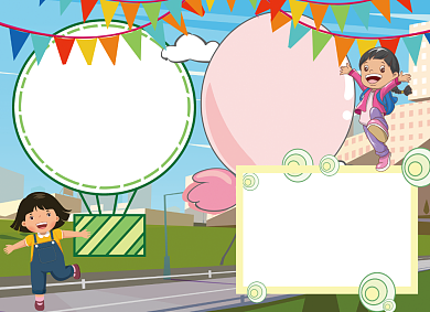 迎中秋庆国庆手抄报宣传小报创意卡通背景