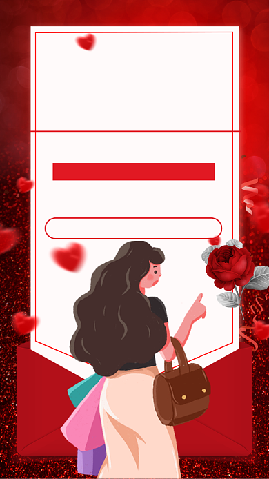 三月八日女神节促销手机宣传海报背景