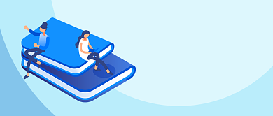 蓝色扁平简约卡通世界知识产权日公众号首图背景