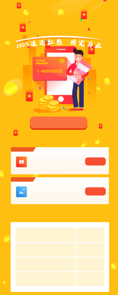 橙色体验大红包海报背景