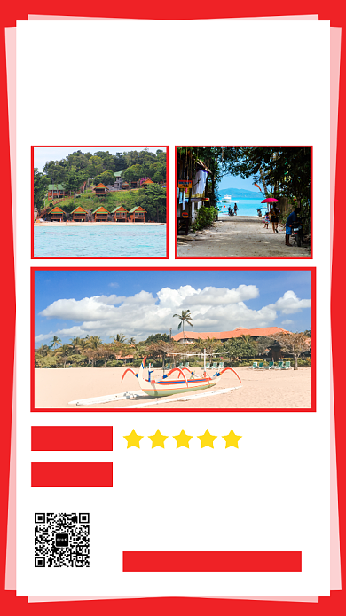 旅游推荐手机海报背景