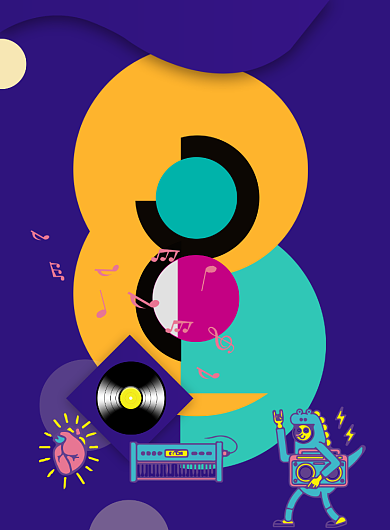 时尚大气音乐艺术广告印刷海报模板背景