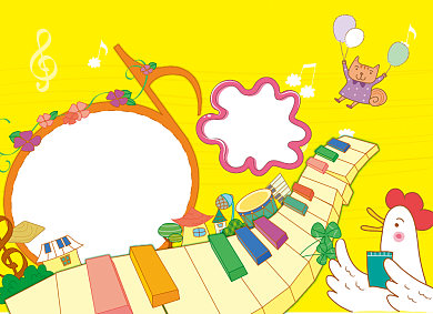 创意卡通音乐小报背景