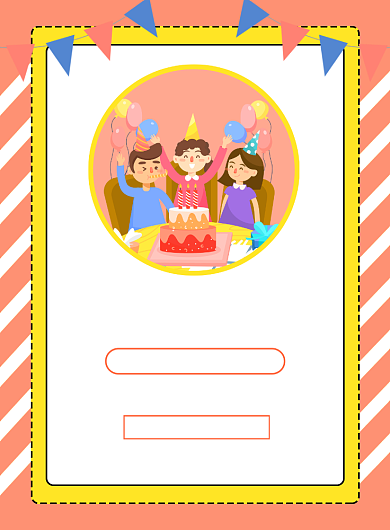 生日邀请函请柬宣传广告印刷海报背景