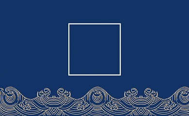 创意时尚蓝色海浪花纹名片背景