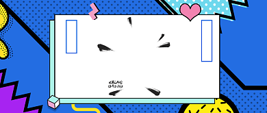 开学爆到卡通蓝色促销公众号首图背景