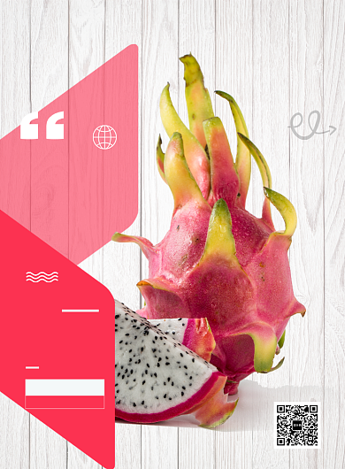 应季火龙果上市印刷海报背景