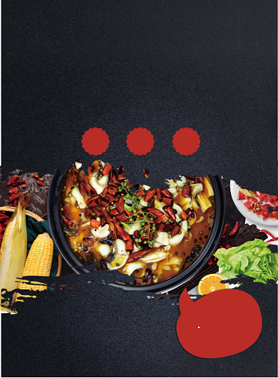 麻辣鱼印刷海报模板背景