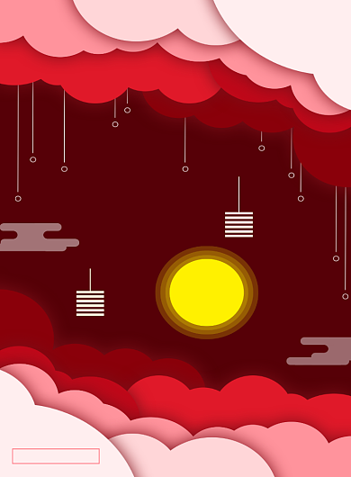 创意时尚红色中秋节海报背景