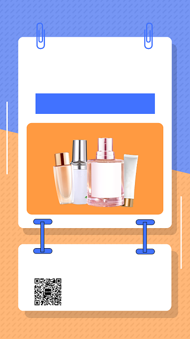 撞色简约几何护肤品特惠手机海报模板背景