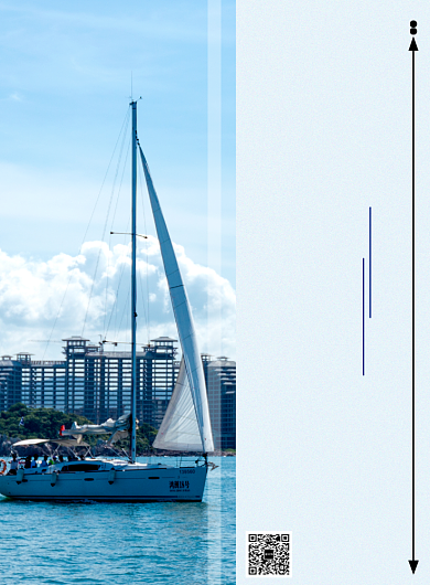 蓝色简约游遍三亚团体印刷海报背景