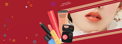 美妆口红化妆品促销海报背景