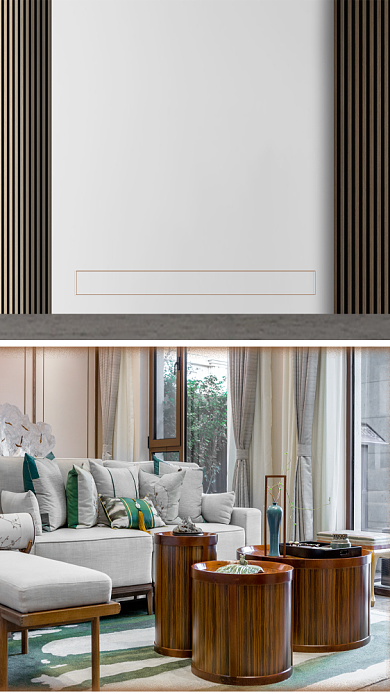 新品家装简约手机海报背景