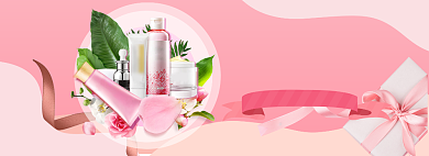 美妆促销海报banner背景