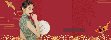 国潮服饰淘宝banner背景