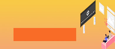 橙色卡通公众号首图背景