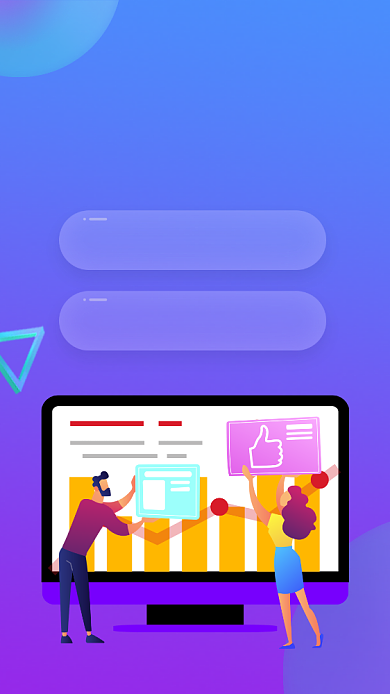 紫色扁平理财有道金融投资贷款手机海报背景