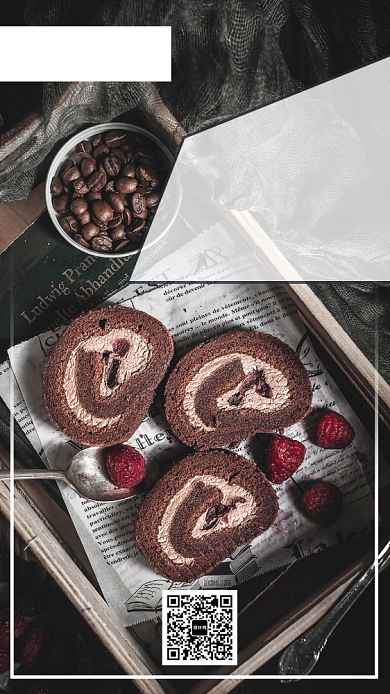 欧式简约美食餐厅宣传手机海报背景