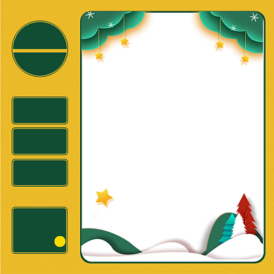 圣诞狂欢促销黄色卡通剪纸风主图直通车背景