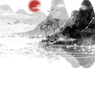 幽默水墨风朋友圈封面背景