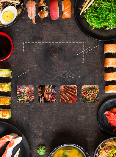 深夜食堂美食烧烤宣传单背景