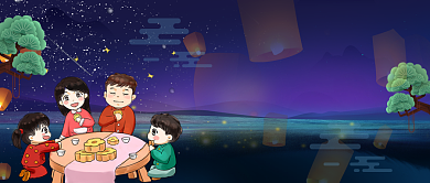 中秋节情满中秋新媒体配图背景