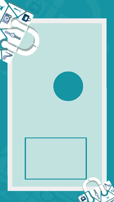 蓝色扁平风会员日宣传海报背景