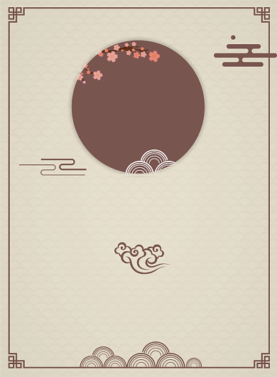 中国风复古邀请函印刷海报背景