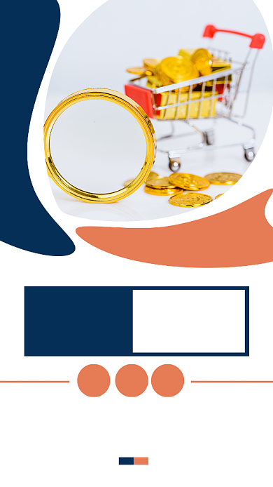 投资理财简约宣传手机海报背景