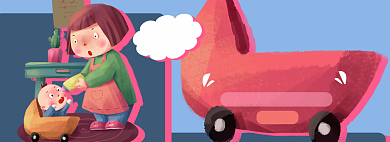 婴儿车电商淘宝banner图背景