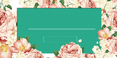 创意浪漫花卉婚礼展板背景