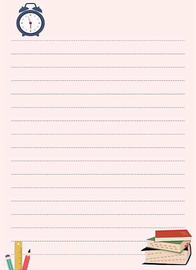 卡通手绘可爱信纸背景