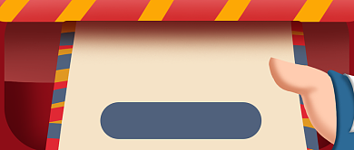 红色卡通信件感谢信等你签收公众号首图背景