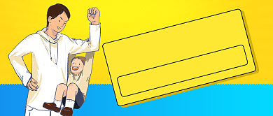 黄色卡通亲子陪伴技巧亲子课程公众号首图背景