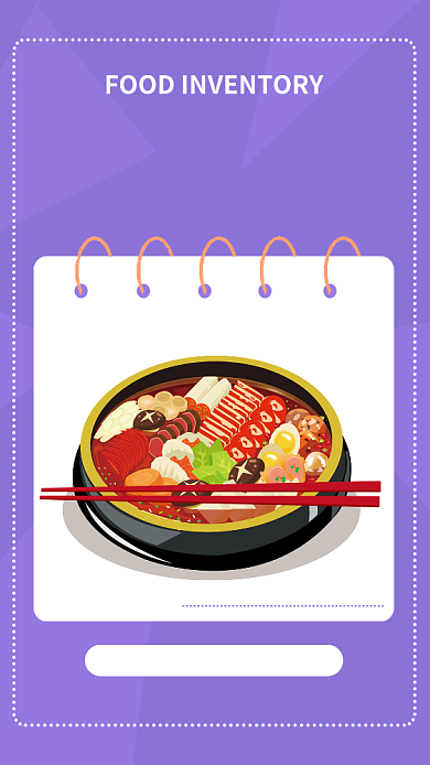 紫色扁平美食盘点大会活动宣传手机海报背景