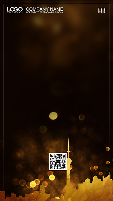 简约大气黑金高端企业年会手机海报背景