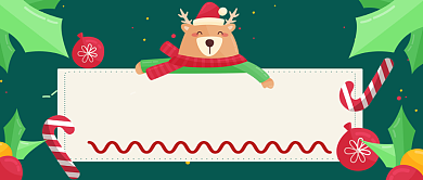 平安夜礼物卡通手绘手机首图背景