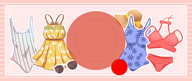 粉色可爱风小红书泳衣推荐公众号首图背景