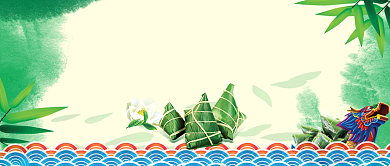 端午节快乐水墨节日气氛新媒体配图背景