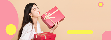 粉色女装大促海报banner背景