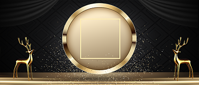 金色大气新中式房地产广告微信公众号素材图片背景