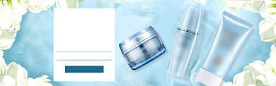 秋季补水保湿护肤品banner背景